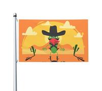 Drapeaux De Jardin Carte Du Paysage Des Cow-Boys De L'Ouest Treer Drapeau Coupe-Vent Et Étancheune Pelouse Drapeaux Pour Balcon Fête Patio Célébrations 90X150 CM