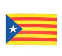 Drapeaux De Jardin Catalogne Estelada Blava Polyester Léger Indépendantiste Catalan Garden Flag Drapeau Extérieur Résiste Aux Intempéries Pour Patio Jardinage 90X150 Cm