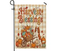Drapeaux de jardin Cavalier King Charles Spaniel 30,5 x 45,7 cm double face pour l'extérieur, récolte des vacances, citrouilles, cour avant, petits drapeaux de maison, drapeaux de maison en toile de