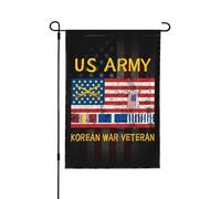 Drapeaux De Jardin Cavalier Vétéran De La Guerre De Corée Drapeaus Décoratif Couleurs Vives Bannière Jardins Résistant Bannières Extérieure Pour Balcon Défilé Fête 30X45CM