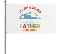 Drapeaux De Jardin Ce N'Est Pas Un Corps De Papa, C'Est Une Figure Paternelle Grand Drapeau Lavable Couleurs Resistant Exterieur Bannière, Pour D'Intérieur, Jardin, Balcon, 90x150cm