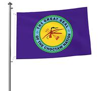 Drapeaux De Jardin Célébration Culturelle Violette De La Nation Choctaw Drapeau Fierté Imperméabiliser Bannière Jardins Decoration Drapeaus Décoratif Pour Festivals Défilé Balcon 90X150CM