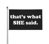 Drapeaux De Jardin C'Est Ce Qu'Elle A Dit Grand Drapeau Renforcé Avec 2 Œillets Métalliques Bannière À Œillets, Pour Les Défilés, Les Bureaux, Balcon, 90x150cm