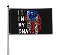 Drapeaux De Jardin C'Est Dans Mon Adn Porto Rico Drapeaus Décoratif Résistant Bannières Extérieure Durable Bannière Jardins Pour Festivals Fête Défilé 90X150Cm