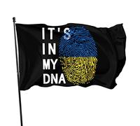 Drapeaux De Jardin C'Est Dans Mon Adn Ukrainien Bannières Extérieure Résistant Drapeau Fierté Durable Bannière Jardins Pour Fête Balcon Défilé 90X150Cm
