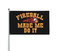 Drapeaux De Jardin C'Est Fireball Qui M'A Forcé À Le Faire. Bannière De Jardin Résistant Bannières Extérieure Pour Extérieurs Intérieurs Célébrations 90X150 CM