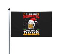 Drapeaux De Jardin C'Est Le Moment Idéal Pour Une Bière Bannière Jardins Résistant Bannières Extérieure Imperméabiliser Drapeaus Décoratif Pour Fête Festivals Défilé 90X152Cm