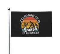 Drapeaux De Jardin C'Est Une Belle Journée Pour Briser Le Patriarcat Drapeaus Décoratif Decoration Bannière Jardins Couleurs Vives Drapeau Fierté Pour Festivals Défilé Balcon 90X152CM