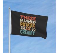Drapeaux De Jardin Cette Purée De Pommes De Terre Est Crémeuse. Bannière De Jardin Imperméabiliser Bannière De Cour Pour Jardins Défilé Extérieurs 90X150 CM