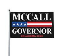 Drapeaux De Jardin Charles Mccall Candidat Au Poste De Gouverneur De L'Oklahoma En 2026 Drapeaus Décoratif Résistant Drapeau Fierté Decoration Bannière Jardins Pour Fête Balcon 90X150CM