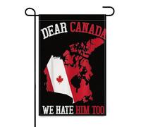 Drapeaux de jardin « Cher Canada, nous le détestons aussi » pour décoration, 30,5 x 45,7 cm, tapisserie double face, cadeaux pour fête, jardin, extérieur