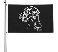 Drapeaux De Jardin Chienne Maman Dogue Allemand Drapeau Extérieur Garden Flag Résiste Aux Intempéries Pour Balcon Fête Patio 90X150 Cm