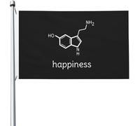 Drapeaux De Jardin Chimie Des Molécules Du Bonheur Treer Drapeau Drapeau Extérieur Toutes Les Saisons Pour Jardinage Patio 90X150 Cm