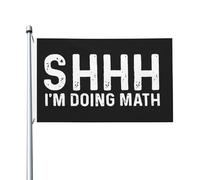 Drapeaux De Jardin Chut, Je Fais Des Maths Bannières Extérieure Decoration Drapeaus Décoratif Couleurs Vives Bannière Jardins Pour Festivals Fête Défilé 90X152CM