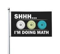 Drapeaux De Jardin Chut, Je Fais Des Maths Drapeau Fierté Durable Drapeaus Décoratif Résistant Bannières Extérieure Pour Balcon Défilé Fête 90X152CM