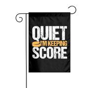Drapeaux De Jardin Chut, Je Tiens Les Scores Drapeau Fierté Imperméabiliser Bannière Jardins Durable Bannières Extérieure Pour Défilé Balcon Festivals 30X45CM