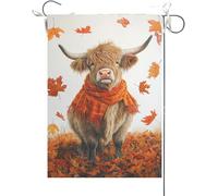 Drapeaux De Jardin Chute Amusante De Vache Des Highlands Drapeau Fierté Couleurs Vives Drapeaus Décoratif Résistant Bannières Extérieure Pour Défilé Balcon Festivals 30X45CM