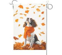 Drapeaux De Jardin Chute Amusante D'Un Épagneul Springer Anglais Drapeau Fierté Couleurs Vives Bannière Jardins Résistant Drapeaus Décoratif Pour Festivals Défilé Célébrations 30X45CM