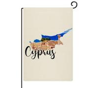 Drapeaux de jardin Chypre pour l'extérieur 71 x 101,6 cm double face extérieur ferme explorateur mondial monument de construction drapeau de cour moderne œuvre d'art paysage urbain bienvenue drapeau