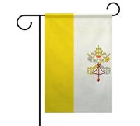 Drapeaux De Jardin Cité Du Vatican Décorations Pelouse Drapeaux Résiste Aux Intempéries Treer Drapeau Pour Célébrations Jardinage 30X45Cm