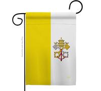 Drapeaux De Jardin Cité Du Vatican Flag Léger Bannière Inaltérable Grand Pour Vacances Intérieure 30X45Cm