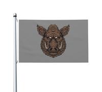 Drapeaux De Jardin Cochons Enragés Garden Flag Résiste Aux Intempéries Drapeau Extérieur Pour Ferme Jardinage Patio 90X150 CM