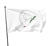 Drapeaux De Jardin Colombe De La Paix Drapeau Fierté Résistant Bannière Jardins Durable Drapeaus Décoratif Pour Défilé Balcon Festivals 90X152CM
