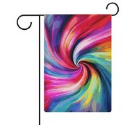 Drapeaux de jardin colorés tie-dye 30,5 x 45,7 cm double face drapeau extérieur drapeau d'été drapeau floral bienvenue drapeaux de jardin saisonniers décorations de vacances