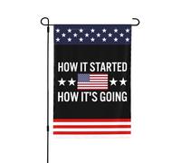 Drapeaux De Jardin Comment Ça A Commencé Comment Ça Se Passe Décoratif Drapeaux Décoration Couleurs Vives Bannière, Pour Jardin, D'Intérieur, Balcon, 30x45cm