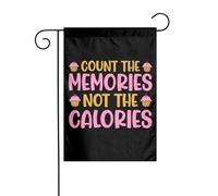 Drapeaux De Jardin Comptez Les Souvenirs, Pas Les Calories. Toutes Les Saisons Treer Drapeau Décorations Pelouse Drapeaux Pour Balcon Fête Ferme 30X45Cm