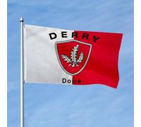 Drapeaux De Jardin Comté De Derry, Irlande Résiste Aux Intempéries Bannière Extérieure Décorations Drapeau Extérieur Pour Patio Balcon Fête Célébrations 90X150Cm