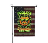 Drapeaux De Jardin Coolest Pumpkin In The Patch Toutes Les Saisons Drapeau Extérieur Décorations Pelouse Drapeaux Pour Balcon Fête Patio S