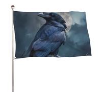 Drapeaux De Jardin Corbeau Perché Sur Une Branche Pelouse Drapeaux Premium Bannière Extérieure Résiste Aux Intempéries Treer Drapeau Pour Ferme Balcon Fête S