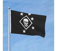 Drapeaux De Jardin Crâne Et Étoiles Des Attaquants Marocains Noirs Treer Drapeau Toutes Les Saisons Drapeau Extérieur Résiste Aux Intempéries Bannière Extérieure Pour Balcon Fête Ferme S