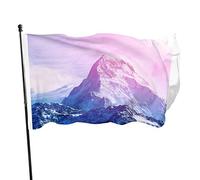 Drapeaux De Jardin Crête De Neige Drapeau Fierté Résistant Bannière Jardins Imperméabiliser Drapeaus Décoratif Pour Défilé Festivals Célébrations 90X152CM