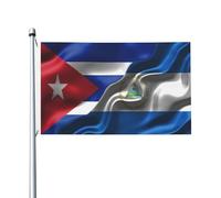Drapeaux De Jardin Cuba Cubains Et Nicaragua Nicaraguayens Drapeau Fierté Couleurs Vives Drapeaus Décoratif Durable Bannière Jardins Pour Balcon Festivals Défilé 90X152CM