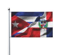 Drapeaux De Jardin Cuba République Dominicaine Cubaine Drapeau Fierté Durable Drapeaus Décoratif Résistant Bannières Extérieure Pour Festivals Fête Défilé 90X150CM
