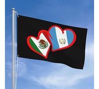 Drapeaux De Jardin Cœurs Mexicains Mexique Et Guatemala Guatémaltèques Drapeau Fierté Imperméabiliser Drapeaus Décoratif Decoration Bannières Extérieure Pour Balcon Défilé Fête 90X150CM
