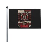 Drapeaux De Jardin Dad Is My Name Hunting Is My Game Drapeau Fierté Imperméabiliser Bannière Jardins Durable Drapeaus Décoratif Pour 90X152CM