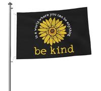 Drapeaux De Jardin Dans Un Monde Où Tout Est Possible, Soyez Gentil. Drapeau Paysage Renforcé Avec Décoration Bannière À Œillets, Pour Les Bureaux, Balcon, Les Défilés, 90x150cm