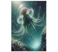 Drapeaux de jardin d'automne avec méduses extraterrestres extérieurs drapeaux de cour personnalisés des deux côtés décorations d'automne pour la maison 71,1 x 101,6 cm