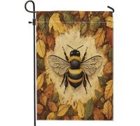 Drapeaux de jardin d'automne en feuille d'érable 30,5 x 45,7 cm pour l'extérieur, esthétiques d'automne, insectes verticaux standard pour maison, drapeaux rétro amusants pour jardin, pelouse