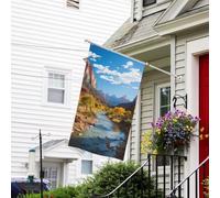 Drapeaux de jardin de 0,9 x 1,5 m 200d - Bannière de bienvenue lourde avec œillets en laiton - Bannière de décoration extérieure pour parc national de Zion - Drapeaux de cour pour toutes les saisons