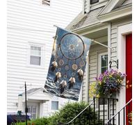 Drapeaux de jardin de 0,9 x 1,5 m 200d - Bannière de bienvenue lourde avec œillets en laiton - Bannière de décoration d'extérieur - Attrape-rêves - Drapeaux de cour pour toutes les saisons - Drapeau