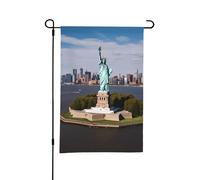 Drapeaux de jardin de 30,5 x 45,7 cm, drapeau de bienvenue vertical double face, statue de la liberté à New York, drapeaux décoratifs pour l'extérieur et l'extérieur pour décoration de cour de