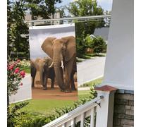 Drapeaux de jardin de 6,1 x 0,9 m pour l'extérieur - Bannière amusante d'éléphant - Drapeau de jardin double face - Bannières de bienvenue pour la maison, la pelouse, la décoration d'intérieur