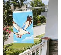 Drapeaux de jardin de 6,1 x 0,9 m pour l'extérieur - Bannière amusante - Motif mouettes volantes - Drapeau de jardin double face - Bannières de bienvenue pour la maison, la pelouse, la décoration