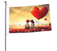 Drapeaux de jardin de 6,1 x 0,9 m pour l'extérieur - Bannière amusante pour couple d'amour - Drapeau de jardin double face - Bannières de bienvenue pour la maison, la pelouse, la décoration
