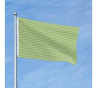 Drapeaux de jardin de 7,6 x 1,5 m pour l'extérieur - Drapeau vichy vert double face pour chambre à coucher, intérieur - Drapeaux légers de cour et de bateau pour décorations extérieures avec œillets