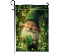Drapeaux de jardin de la Saint-Patrick - 30,5 x 45,7 cm - Double face pour l'extérieur - Trèfle de léprechaun fantastique - Drapeaux verticaux standard en toile pour maison - Drapeaux amusants pour